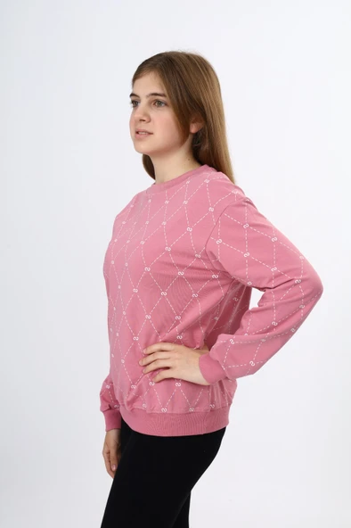 Toontoy Kız Çocuk Baskılı Sweatshirt - Resim 2