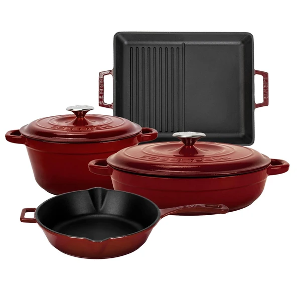 LAVA Bordo Döküm Set – Göz Alıcı Renk, Uzun Ömürlü Döküm Kalitesi ürün görseli 1