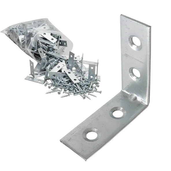(25 ADET) Metal Köşebent 40x40x15 mm İnce L Demiri Gönye Mobilya Duvar Sabitleme Bağlantı Aparatı ürün görseli 1