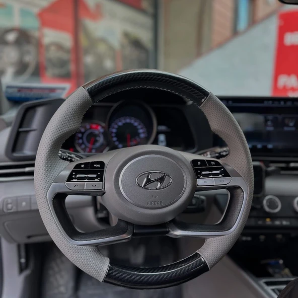Hyundai Elantra 2020-2024 Araca Özel Direksiyon Kılıfı AÇIKLAMIMIZI OKUYUNUZ! ürün görseli 1