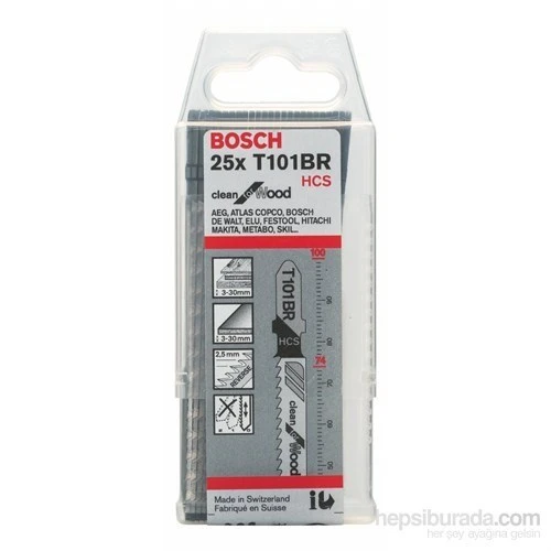 Bosch Temiz Kesim Serisi Ahşap İçin T 101 Br Dekupaj Testeresi Bıçağı - 25 Adet ürün görseli 1