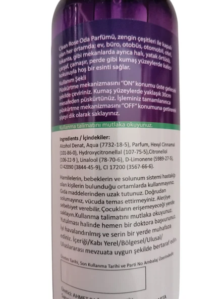 CleanRose Lavanta Oda Spreyi 375ml - Resim 3