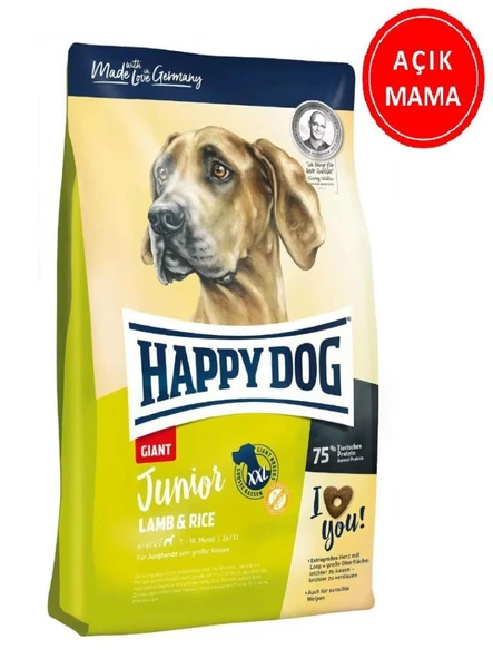 Happy Dog Giant Junior Kuzu Etli Yetişkin Köpek Maması 1 kg AÇIK ürün görseli 1