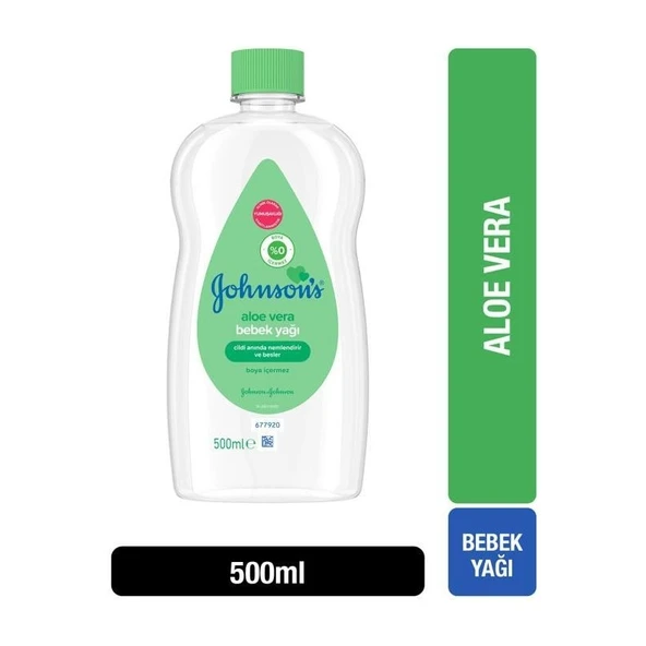 Johnson's Aloe Vera Bebek Yağı 500 ml Hipoalerjenik Dermatolojik Olarak Test Edilmiş ürün görseli 1