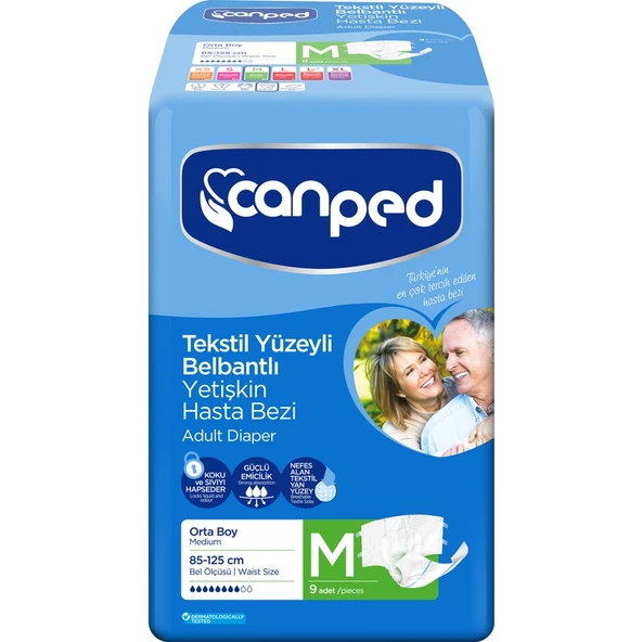 Canped Belbantlı Hasta Bezi Orta 9'lu ürün görseli 1