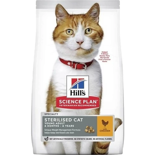 Hill's Science Plan Tavuklu Kısırlaştırılmış Yetişkin Kedi Maması 1,5 Kg (Young Adult Sterilised Cat with Chicken) ürün görseli 1