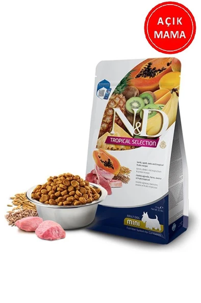 ND Düşük Tropical Selection Kuzu Etli ve Tropikal Meyveli Mini Irk Yetişkin Köpek Maması 1kg AÇIK ürün görseli 1
