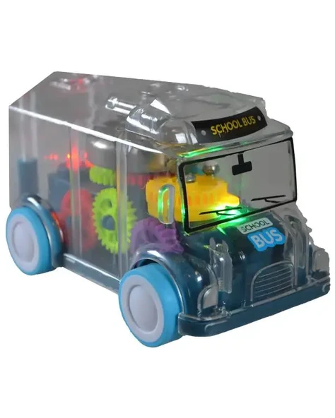 Ctoys Çek Bırak Şeffaf Minibüs Sesli ve Işıklı SR878-06 ürün görseli 1