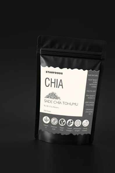 Chia Tohumu Sade 200 Gr. Paraguay Chia Tohumu Chia Series No: 1 ürün görseli 1