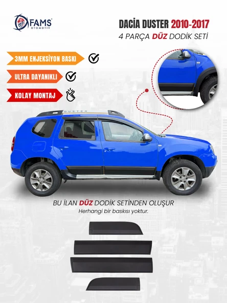 Dacia Duster 2010-2017 Uyumlu Dodik Seti 4 Parça DÜZ (Baskısız) ürün görseli 1