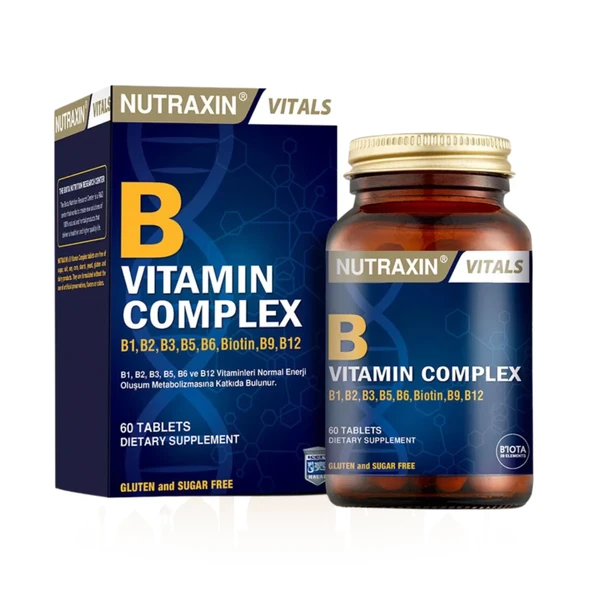 Nutraxin B Vitamin Complex - B Vitamini Takviyesi 60 Tablet ürün görseli 1