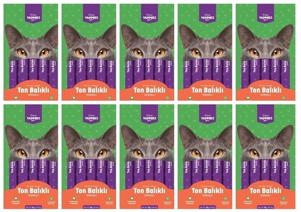 Kiwi Pets Kycc-50352 Yammies Ton Balıklı - Somonlu Sıvı Kedi Ödül Maması*10 Paket ürün görseli 1