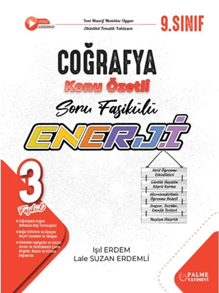 PALME 9.SINIF ENERJİ COĞRAFYA KONU ÖZETLİ SORU FASİKÜLLERİ (3 FASİKÜL) ürün görseli 1