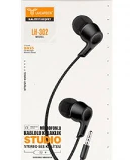 LUCATECH LH-301 SİYAH  MİKROFONLU KABLOLU KULAKLIK ürün görseli 1