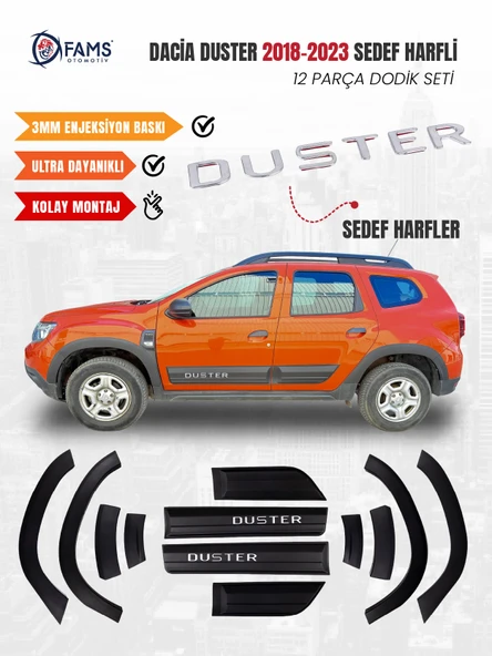 Dacia Duster Uyumlu 2018-2024 12 parça  Dodik seti (Sedef Harfli) ürün görseli 1