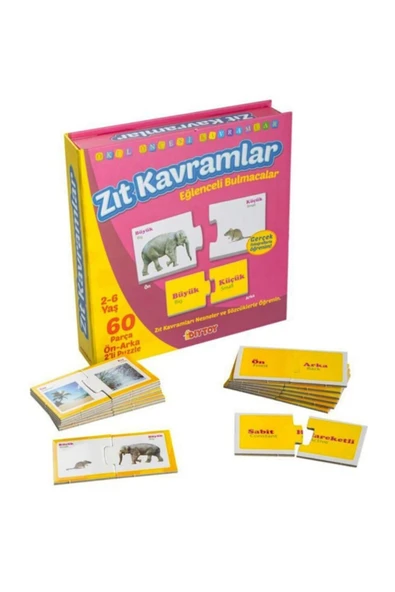 Eğlenceli Bulmaca 60 Parça Zıt Kavramlar ürün görseli 1