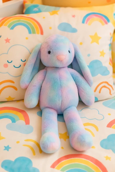 Peluş 60 Cm Renkli Tavşan - Resim 2