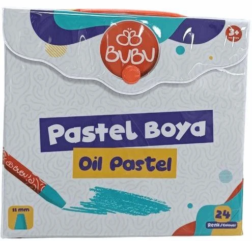 Bu-Bu Pastel Boya 24 Renk Çantalı PVC ürün görseli 1