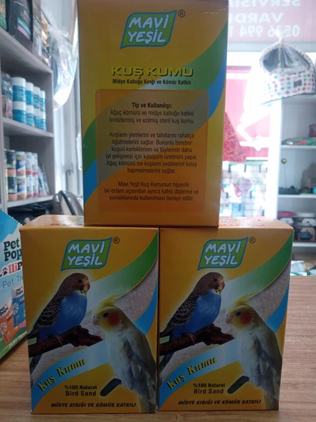 Mavi Yeşil Kuş Kumu  150 GRAM 1 ADET ürün görseli 1