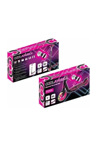 Cool Wheels Scooter Işıklı 5+ Pembe 50 Kg - Resim 3