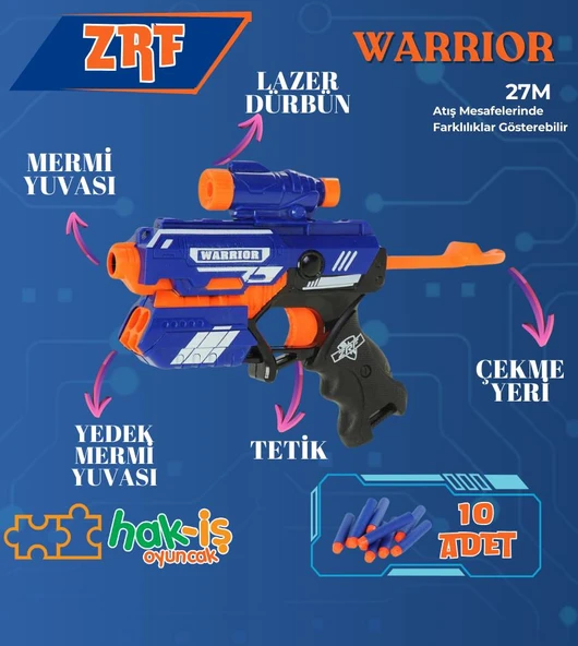 Zrf Lazerli Soft Mermi Atan 10 Mermili ürün görseli 1