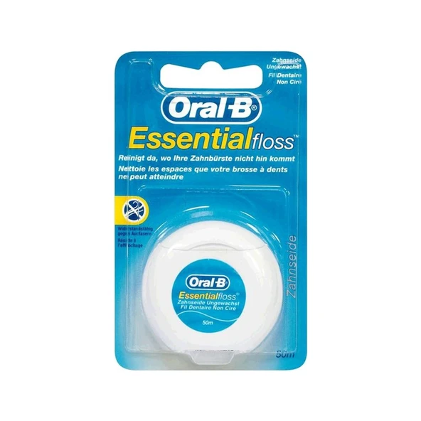 Oral-B Essential Floss Diş İpi 50 m Naneli Dayanıklı Liflerle Etkili Diş Arası Temizlik ürün görseli 1