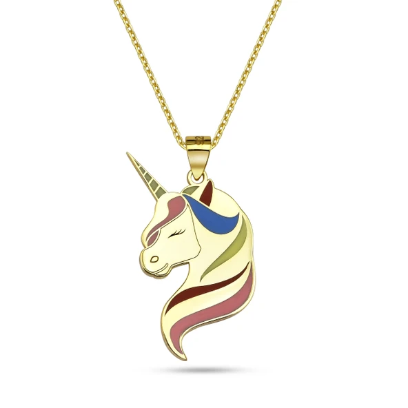 Unicorn Kolye - Altın ürün görseli 1