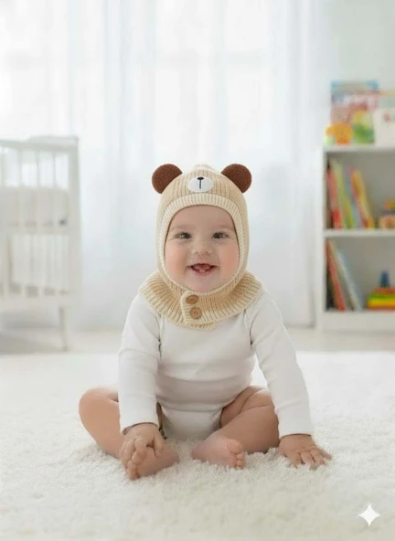 KİTTİ 25480-01 DÜĞMELİ BOYUNLUK TRİKO BERE ürün görseli 1