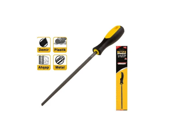 Yuvarlak Eğe 8'' Saplı Blister Ambalajında DMX4159 ürün görseli 1