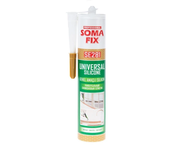 Genel Amaçlı Silikon Beyaz SOMAFİX SE281  280gr ürün görseli 1