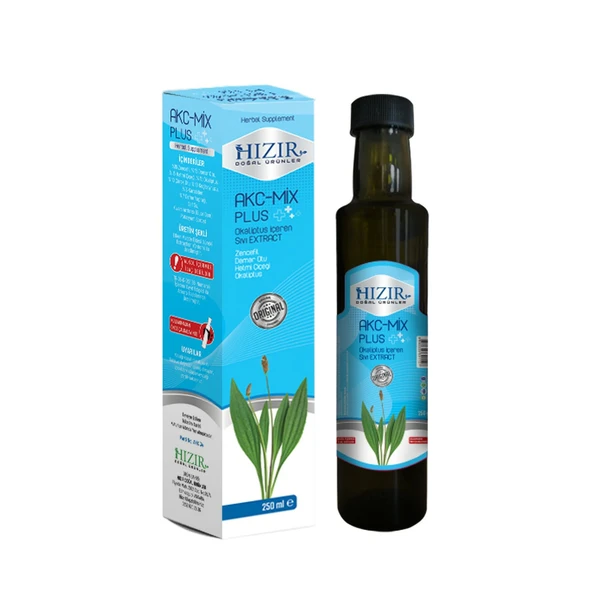 Hızır Doğal Ürünler Akc-Mix-Plus Zencefil Damar otu Hatmi Çiçeği Okaliptus  Sıvı Ekstraktı 250 ml. ürün görseli 1