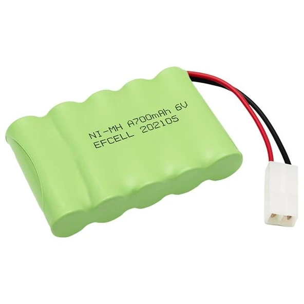 Efcell EF-202105 6 Volt 700Mah 5'Li Oyuncak Araç Pili Soketli 71X50x15mm ürün görseli 1