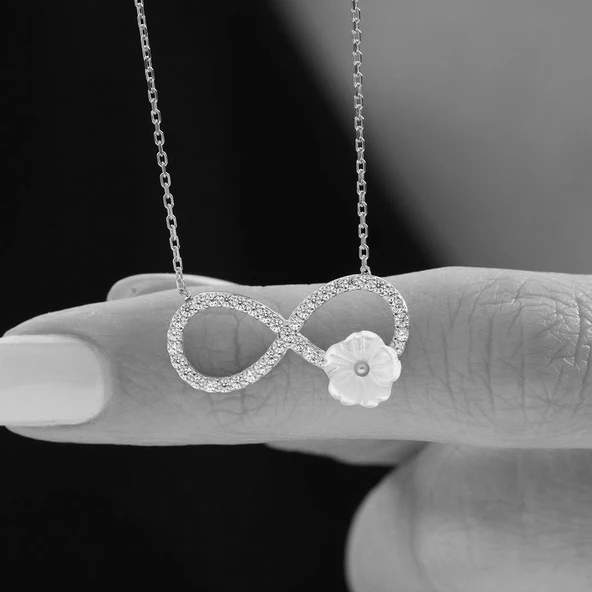 Sonsuzluk Serüveni Flowers Gümüş Kolye - Gümüş ürün görseli 1