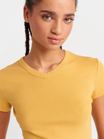 31673 DİLVİN V YAKA T-SHIRT - Resim 7