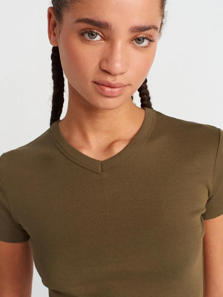 31673 DİLVİN V YAKA T-SHIRT - Resim 10