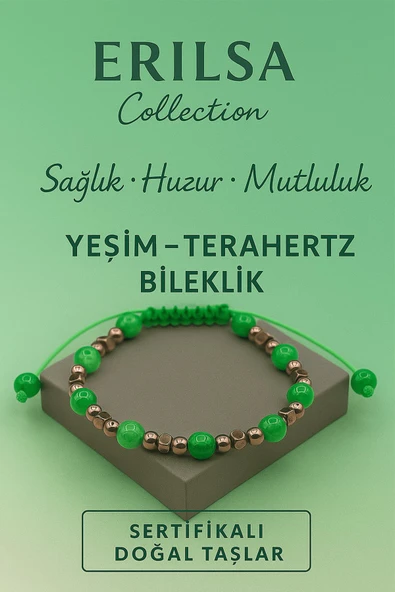 Sertifikalı Terahertz Yeşim Taşı Bileklik – Sağlık, Huzur ve Mutluluk Veren Doğal Taş ürün görseli 1
