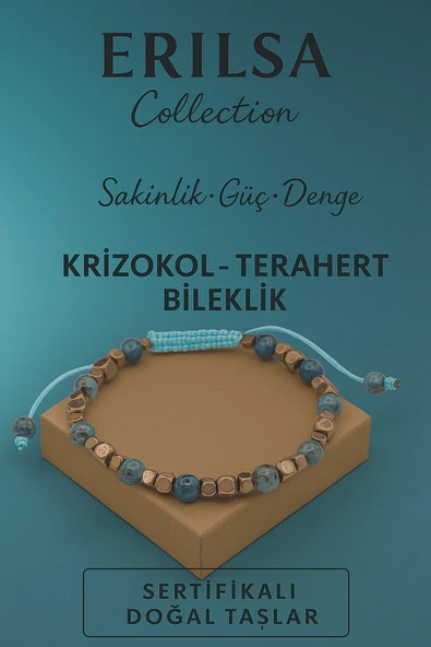 SertifikalıTerahertz Krizokol Taşı Bileklik - Sakinlik Denge Güç Ayarlanabilir Model ürün görseli 1