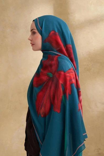 3382 ARMANDA İPEK MODAL ŞAL DS 3 VELVET BLOOM DESEN ürün görseli 1