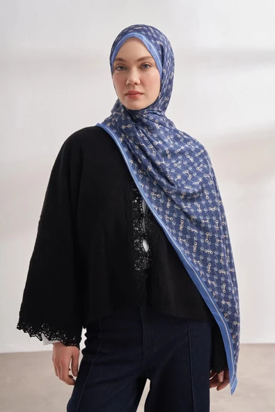 3361 ARMANDA İTHAL VUAL ŞAL MONOGRAM DESEN AA - Resim 10