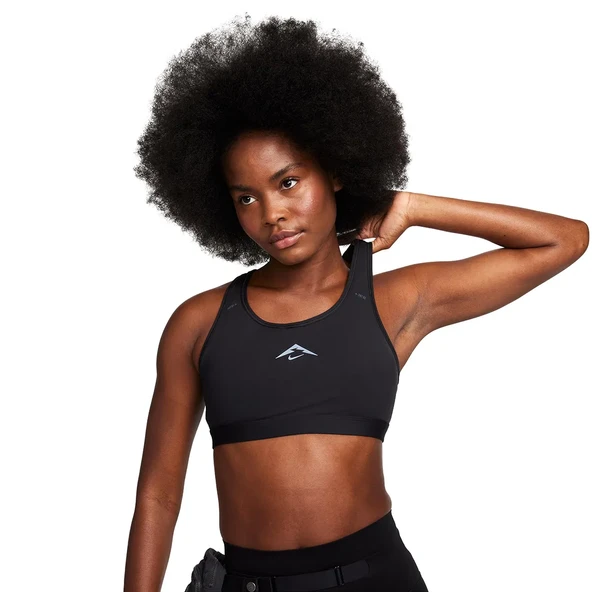 Nike Dri-Fit Swoosh Kadın Siyah Antrenman Sporcu Sütyeni FN2909-010 ürün görseli 1