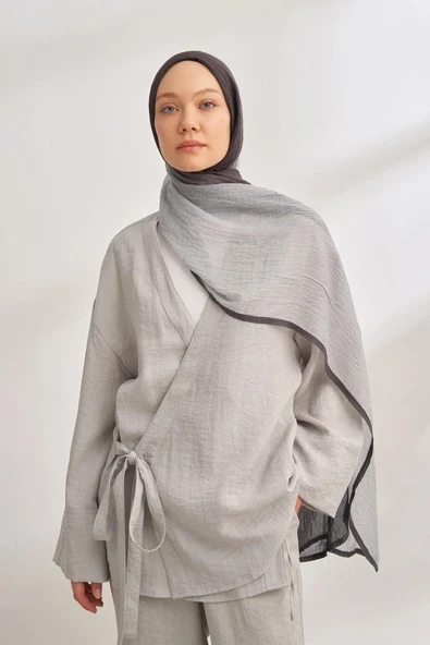 3359 ARMANDA ŞAL BİYELİ DEGRADE - Resim 8