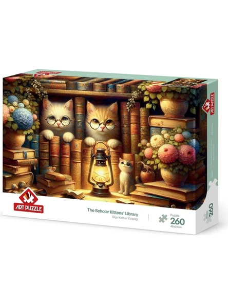 Art Puzzle Bilge Kediler Kitaplığı - 260 Parça 40269 ürün görseli 1