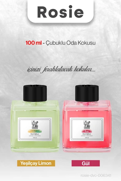 ROSIE Yeşilçay Limon ve Gül Çubuklu Oda Kokusu 100 ml ürün görseli 1