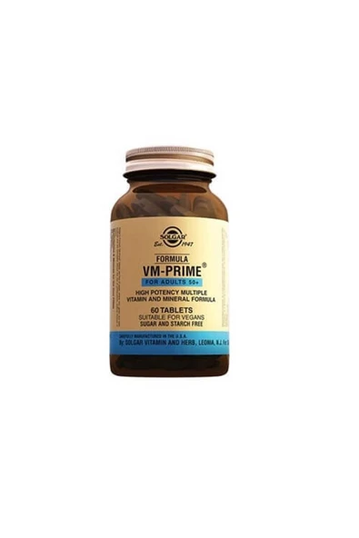 SOLGAR VM PRİME MULTİ VİTAMİN (+50 YAŞ) 60 TABLET ürün görseli 1