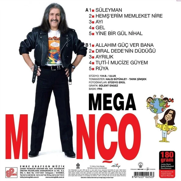 Bariş Manço Mega Manço - Plak - Resim 2