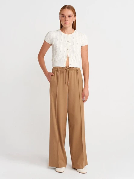 72170 DİLVİN GENİŞ PAÇA YUMUŞAK PANTOLON - Resim 7
