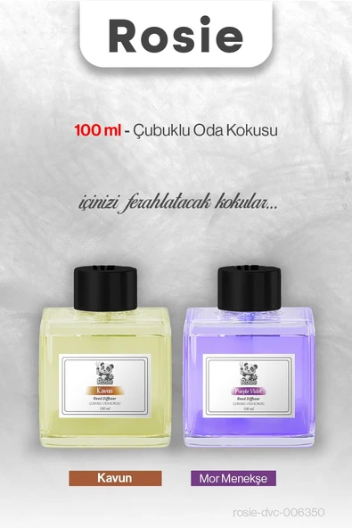 Kavun ve Mor Menekşe ROSIE Çubuklu Oda Kokusu 100 ml ürün görseli 1