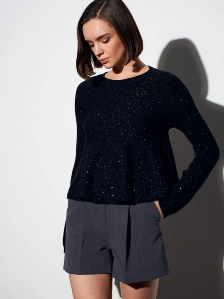 10832 DİLVİN PEPLUM PULLU SİMLİ TRİKO KAZAK - Resim 10