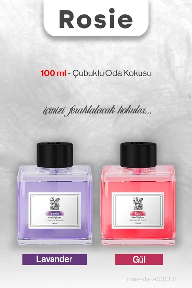 ROSIE Lavanta ve Gül Çubuklu Oda Kokusu 100 ml ürün görseli 1