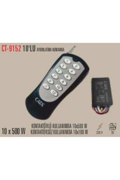 Ct-9152 Aydınlatma Kumandası 10'lu ürün görseli 1